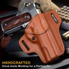 GUN & FLOWER 1911 Leather Holster,OWB Leather Holster for Belts