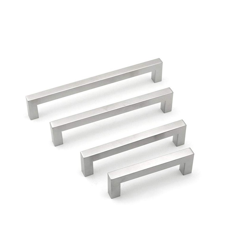 BOZONLI Silver Stainless Steel Cupboard Handle, Kitchen Door Handles Cabinet