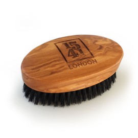 1541 London Military Hair Brush (Olive Wood) with Pure Black Bristle