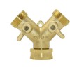 Pipe Fittings Brass 3/4" Threaded Y Irrigation Valve Manifold 5/8"