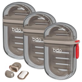 3 Pcs Travel Soap Case, Soap Box, Soap Dish with Lid Leak-Proof, Easy Cleaning,Compact and Durable for Bathroom,Kitchen,Counter Top,Travel,Camp, Outdoor (Transparent Black)