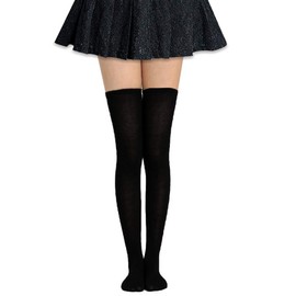 DRESHOW 6 Pairs Long Socks Thigh High Socks Tights Over Knee Socks Casual High Stockings for Girls and Women