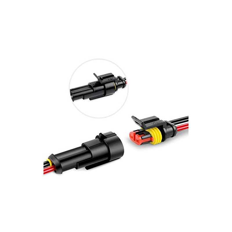 Nilight - 50020R, 2 Pines, 16AWG, Conector de Terminal, Serie