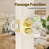 SHINY HANDLES Antique Crystal Door Knobs, Passage Door Knob Polished