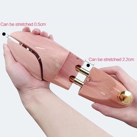 MAIL MORE Shoe Stretcher Wood Shoe Tree Cedar Stretcher Adjustable Shoe Shape UK Size 6-11 (UK 10-11)