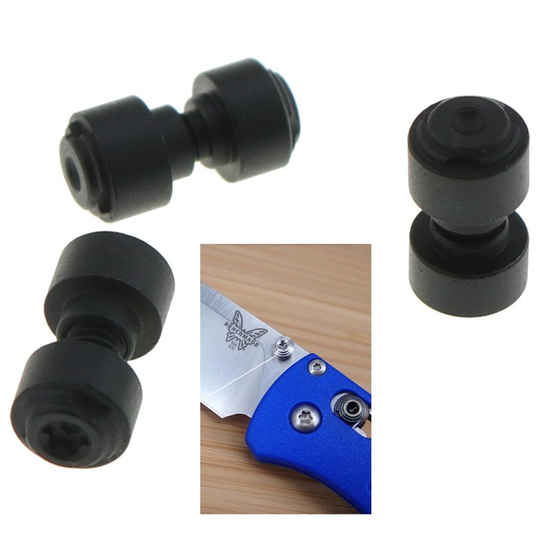 DGZZI 3 Sets Black Stainless Steel Folding Knife Screws Folding