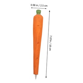 Operitacx Wood Carved Carrot Ballpoint Pen Easter Party Supplies Novelty Stationery for Boys and Girls and Students