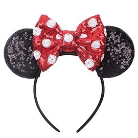 Mouse Ears Bow Headbands for Kids Girls Women