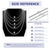 JENCVNL 2/3/4/5/6mm Twist Rope Chain, Stainless Steel Silver Rope Chain