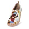 UIN Women's African Beauty Painted Canvas Slip-on Shoe Light Beige