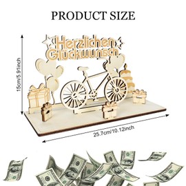 Geldgeschenk Geburtstag, Geschenke aus Holz Fahrrad Deko, Geschenkideen für Radfahrer, Geldgeschenke Weihnachten, Geldgeschenk Reise Ideal für Freunde, Familie und Radsportbegeisterte