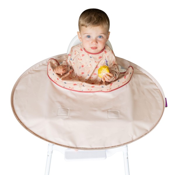 Tidy Tot Weaning Bib & Tray Kit. Weaning Set Attaches