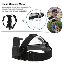 Camera Head Strap, Adjustable Head Mounted Mobile Phone Holder, Video Outdoor Live Shooting Bracket, for for Hero 5 6 7 8, for, for SJ4000
