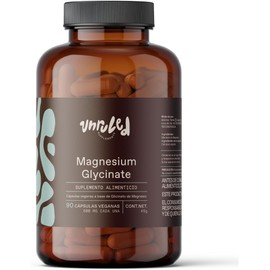 Unruled - Magnesium Glycinate | Glicinato de Magnesio | 30 porciones de 1,500mg | 90 Cápsulas Veganas | 100% natural y sin Rellenos | Suficiente para 1 mes | Excelente Absorción y Biodisponibilidad