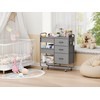 3 Tier Rolling Cart with 3 Drawer, Storage Drawer Cart