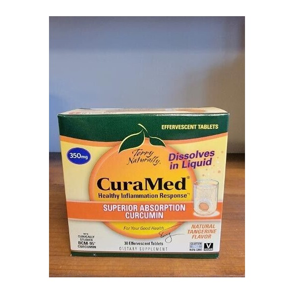 Terry Naturally CuraMed Curcumin 350mg 30 Effervescent Tablets 04/17