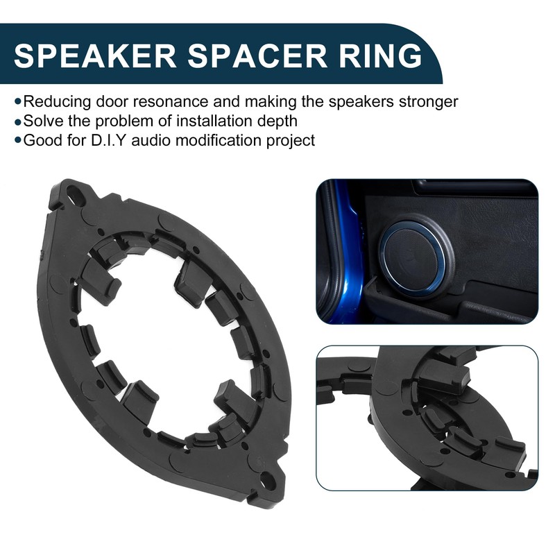 TUCKBOLD 2 x Black Waterproof Speaker Spacer Midrange Speaker Adapter