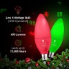 6 Pack BlueX LED Candle Red Light Bulb - 4W