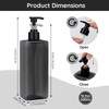 Segbeauty 16.9oz Shampoo Bottles Refillable Pump Bottle, 3pcs Shower Bottle