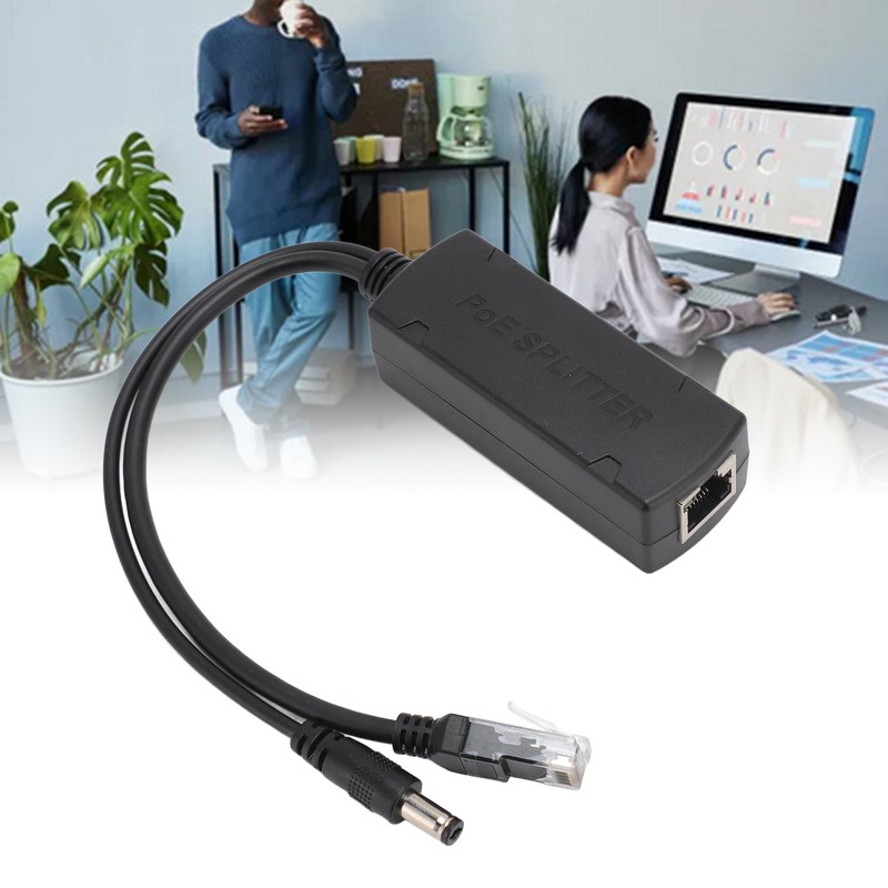 Gigabit PoE Splitter 10 100 1000Mbps 12V 2A Output Buffer