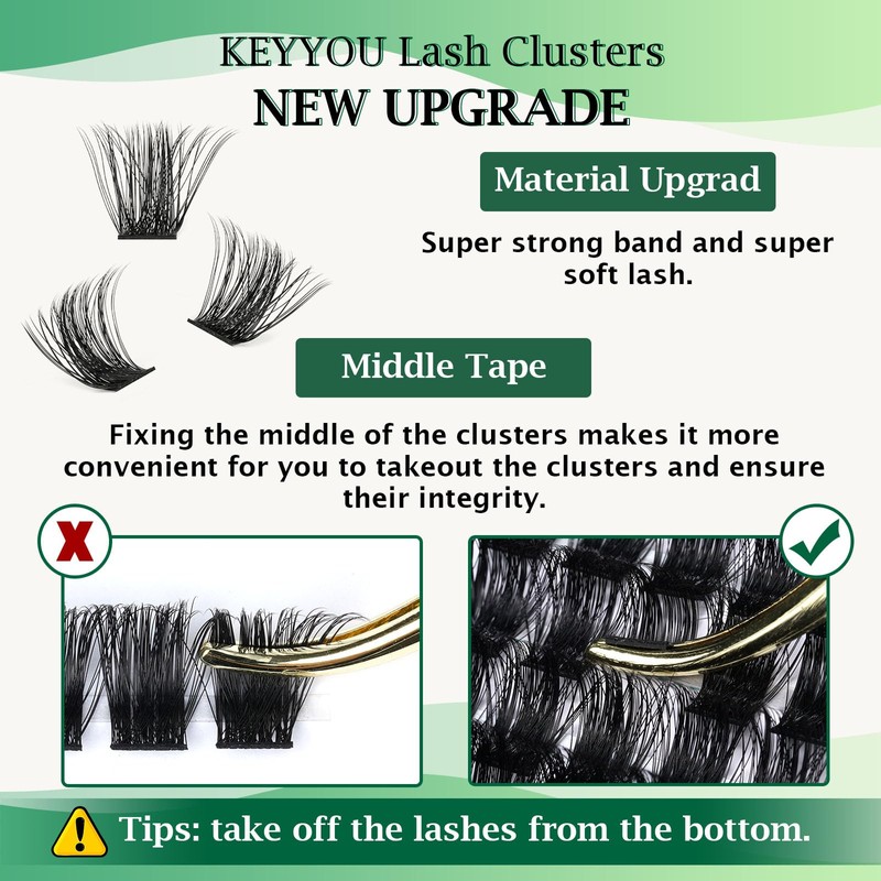 Lash Clusters 96pcs Individual Lashes D Curl 10mm Eyelash Clusters