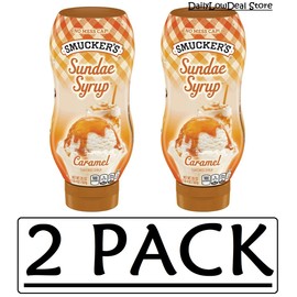 Smucker's 2 PACK - Smucker's Caramel Sundae Syrup 20 oz Smuckers (Total 40 oz) FRESH