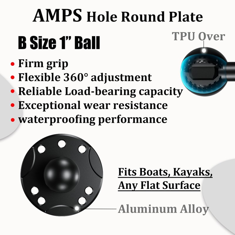 LOKTENWO Aluminum Alloy Fish Finder Mount, Marine Electronic Mount