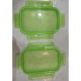 Snapware 2 pcs Snapware Replacement Lid RECTANGULAR 6"x4" Airtight Leakproof Green.