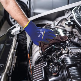 Goodyear 12 X Nylon PU Coated Safety Work Gloves Garden Grip Men Builder Gardening Mechanics Cut Tear Resistant Puncture EN388 4131 and CE Cat II certification - Extra Large