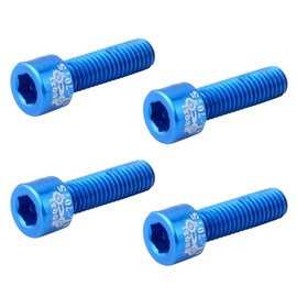 Perfeclan 4pcs M5 x 17mm Stem Screws for Mountain Bike Bicycle (Blue 2)