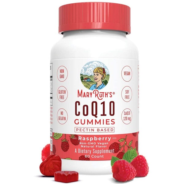 CoQ10 Gummies by MaryRuth's, Plant Based, Non-GMO, Gluten Free, Dietary Supplement for Adults & Kids, 1 Month Supply (60 Gummies)