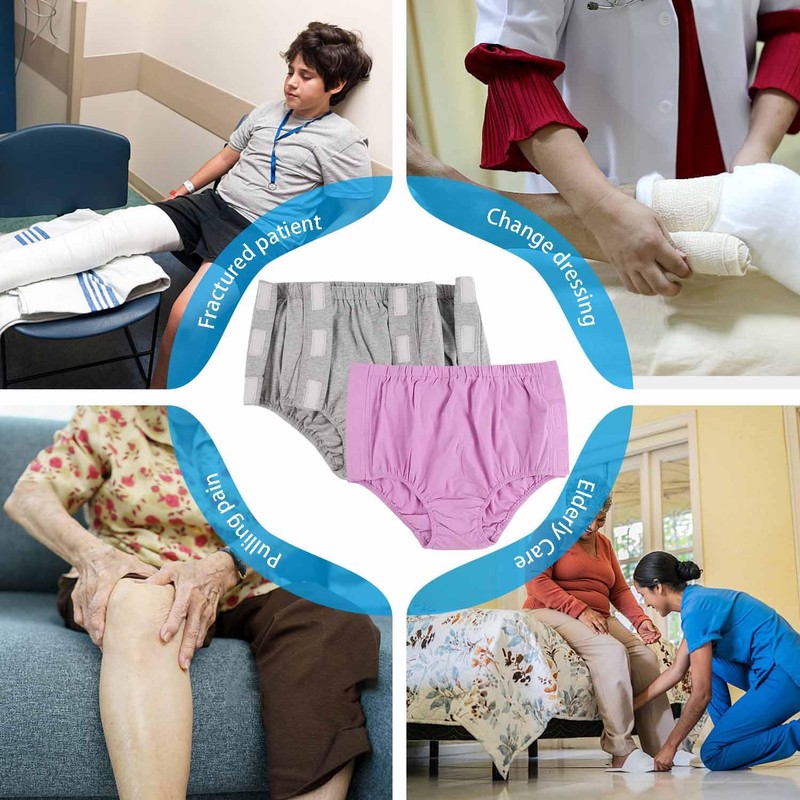 3 Pack Post Surgery Underwear, Adaptive Clothing, Tear Away Briefs,