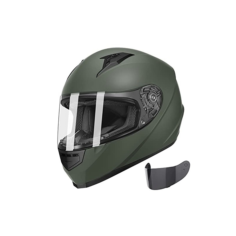 GLX GX11 Compact Motorcycle Helmet - Camo, Large - Full
