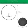 YUOCU Black White Screen Chair Backdrop, 56inch Collapsible 2-in-1 Black