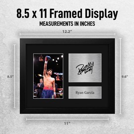 HWC Trading Ryan Garcia Boxing Framed Gifts Printed Signed Autograph Picture for Boxer Memorabilia Fans - US Letter Size