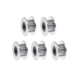 iMetrx GT2 Pulley Timing Belt Pulley Width 6 mm Teeth 20 (Inner Bore 5 mm) for 3D Printer Timing Belt Pulley Silver Pack of 5