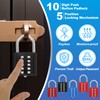 sourcing map Combination Padlock, 10-Digit Push Button Padlock 5-Position Locking