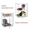 XXX-Large Clear Acrylic Display Case Boot Shoe Storage Boxes With