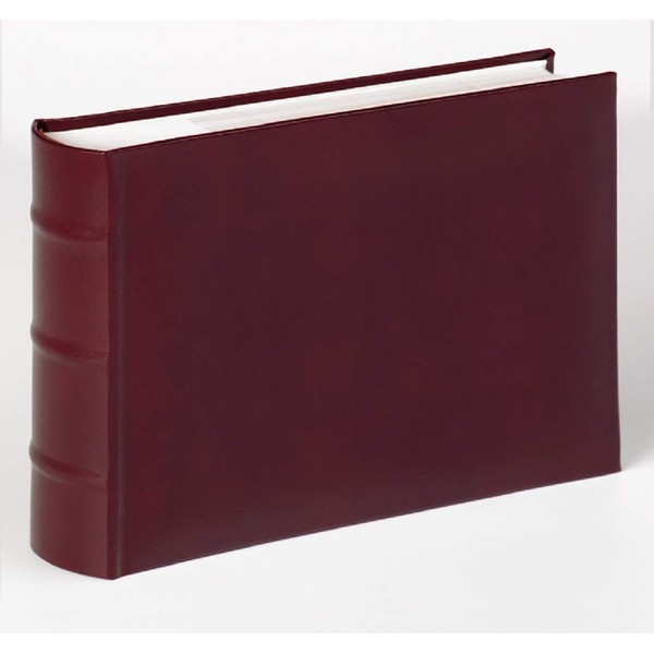 Walther Design ME-373-R Classic Artificial Leather memo Slip-in Album with ridged Spine, for 100 Photos 6 x 8 inch (15 x 20 cm), red
