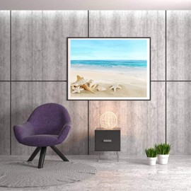 ABEUTY Wall Art Sand Beach Bowl Painting by Numbers, DIY Oil Painting on Canvas Painting 40 x 50 cm (No Frame, No Frame)