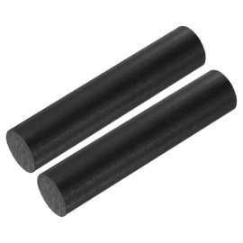 sourcing map ABS Plastic Rod Round Solid Bar 20 mm x 100 mm Black for DIY Model Material, Architectural Model Making, DIY Sand Table, Pack of 2