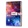 sayrrame Diary with Lock for Women Girls, School Supplies, Galaxy