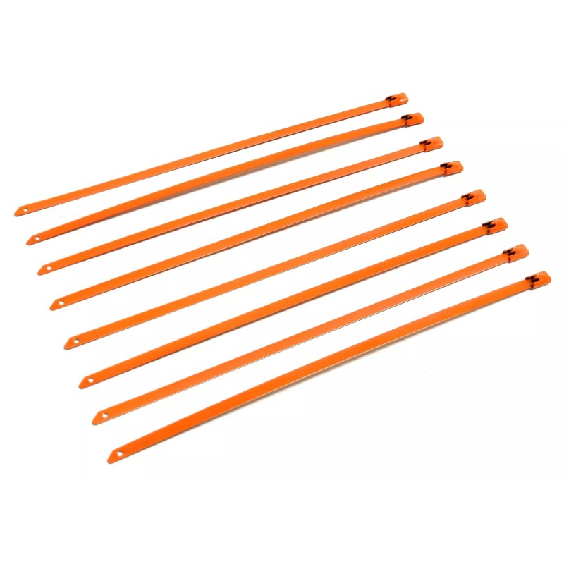 Unbranded QTY 4 8" UNIVERSAL STAINLESS STEEL ZIP TIE CABLE