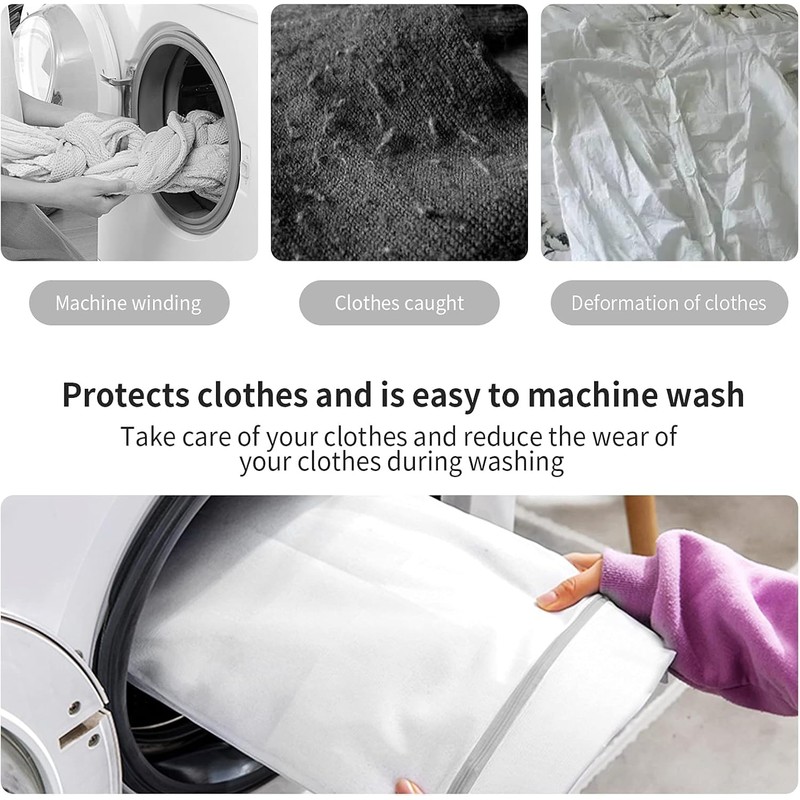 GENHY 5Pcs Mesh Laundry Bags, Durable and Breathable, Materials, Fine