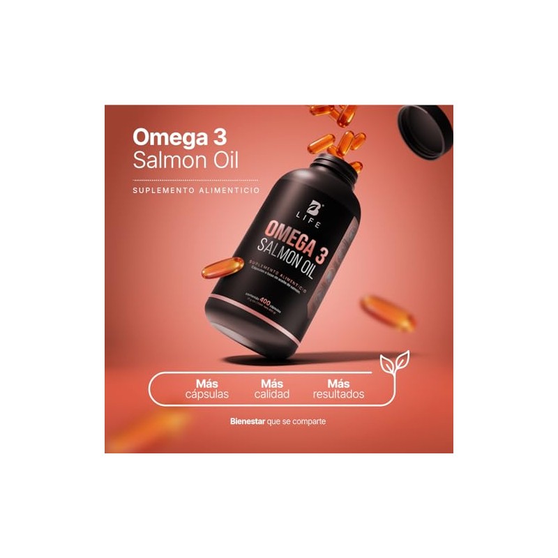 B Life Omega 3 Aceite Puro de Salmón 400 cápsulas