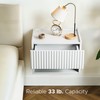 Floating Nightstand Bedroom Bedside Table - Wood Night Stand Set
