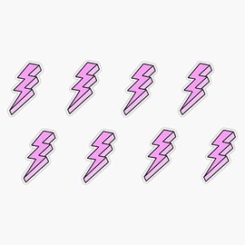 Magnet Lightning Bolt (Pink) Magnetic Vinyl Sticker 5"