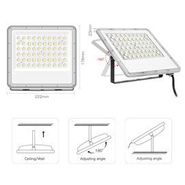 Tayire LED Outdoor Spotlight 50 W, 5000 LM Super Bright LED Floodlight, 6000 K Cool White Spotlight IP65 Waterproof Floodlight Outdoor Spotlight for Garden, Patios, Garage, Workshop, Sports Field