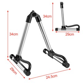 Ceisazira Guitar Stand, A-Frame Aluminium Alloy Guitar Stand, Universal Portable Guitar Holder for Mandolin, Ukulele, Acoustic Guitar, Electric Guitar, Bass Guitar