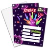 DETIHO 4" x 6" Bowling Theme Birthday Party Invitation Cards